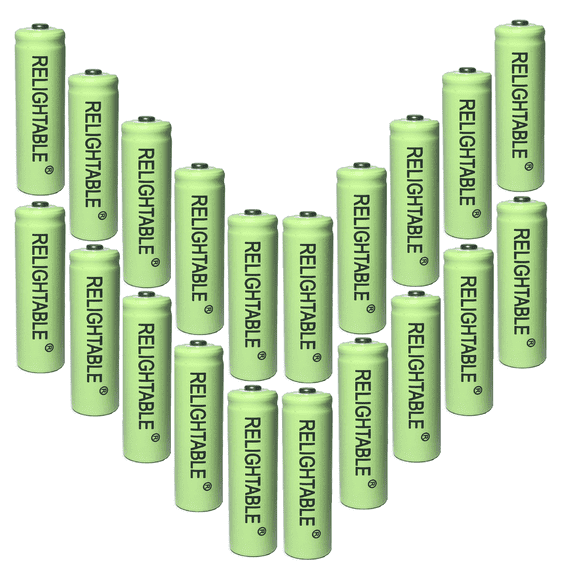 20 AA Rechargeable Batteries NiMH 600mAh 1.2v Garden Solar Ni-Mh Light LED C20