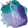 thumbnail image 2 of Lavoie, Tina 26x26 Black Ornate Wood Framed with Double Matting Museum Art Print Titled - Color Spot Safari Animals Giraffe, 2 of 4