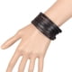 thumbnail image 5 of Pulsera ancha de cuero PU, joyería punk, regalos, pulsera ajustable vintage de moda. Negro, 5 of 9