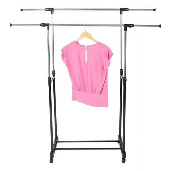 Rack Perchero Organizador Ropa Doble Guardaropa Ajustable