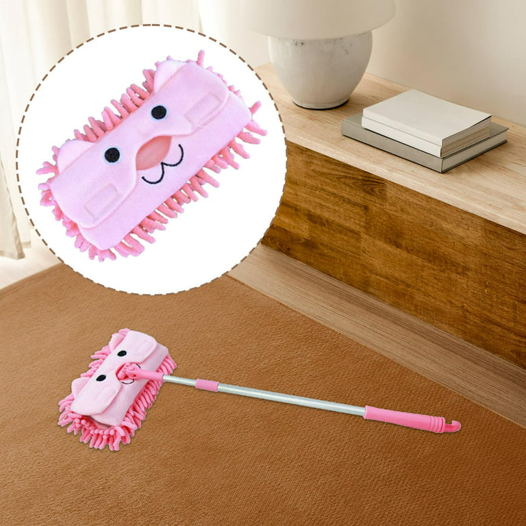 Kids Mini Mop Accessories Kids Cleaner Toys for Birthday Gifts Boys Children Pink, Girl's, Size: 20cmx9cm
