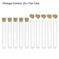 thumbnail image 5 of Uxcell Lab Tube Plastic Round Base Test Tubes with Cork Stoppers 25 Pack 0.51x3.07inch, 5 of 5