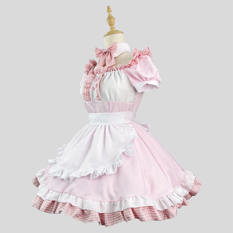 women's pastel pink kawaii dress Fluffy Girl Long Sleeve denim jacket or coat to make it more stylish Kawaii Macaron Pleated Dress |