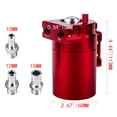 thumbnail image 2 of RASTP Red 300ML Oil Catch Can Tank Baffled Reservoir with Drain Valve Breather Filter OCC009, 2 of 9