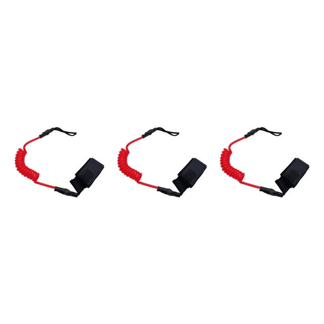 relayinert 1/2/3/5 Elastic Leash for Paddle Safety Rods and Boats Stretchable and Resilient Red 45cm 3PCS