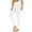 White, variant on High Waisted Leggings For Women Classic Solid Color Tummy Control Exercise Leggings Casual Workout Yoga Pants Black L