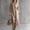 Khaki, variant on Morttic Women's Lapel Half Zip Front Long Sleeve Asymmetric Fringe Hem Loose Bohemian Casual Vacation Shirt Maxi Dress White,S
