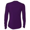 thumbnail image 4 of A4 Women's Cooling Performance Crew Long Sleeve T-Shirt, Purple, Large, 4 of 4