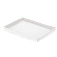 thumbnail image 2 of CNKOO Serving Tray Rectangular Plastic Tray Food Serving Trays for Restaurant Home Hotel Trays Durable(White 8000), 2 of 2