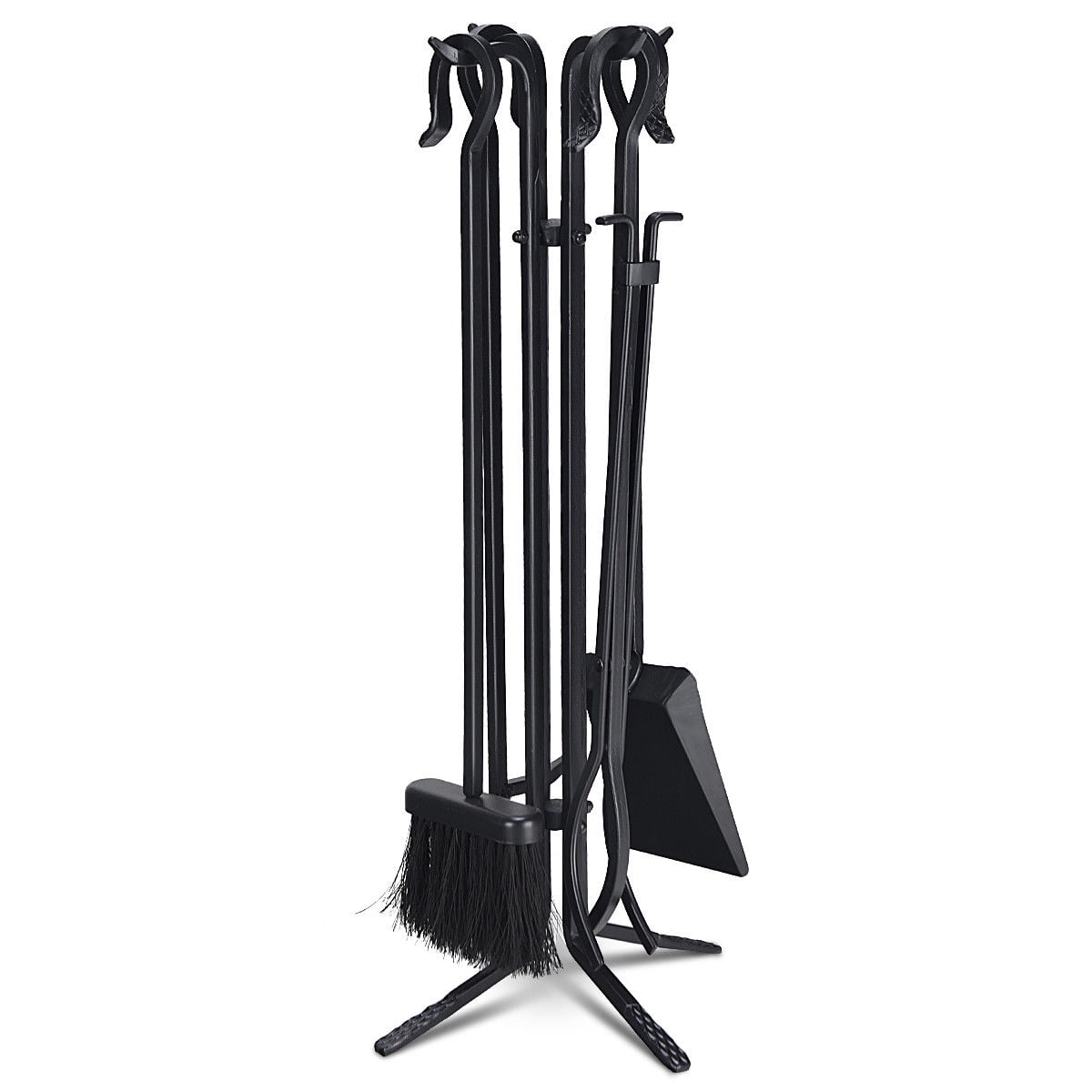 5 Pieces Iron Fireplace Tools Set Fire Place Hearth Accessories