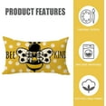 thumbnail image 2 of Spring Honey Bee Kind Lumbar Decorative Rectangle Pillow Cover 12 x 20, Summer Bumble Bee Yellow Porch Patio Outdoor Pillowcase, Polka Dots Seasonal Sofa Couch Cushion Case Home Decor, 2 of 5