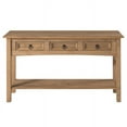 Furniture Dash Corona Solid Pine Wood Hall Console Table with 3 Drawers ...