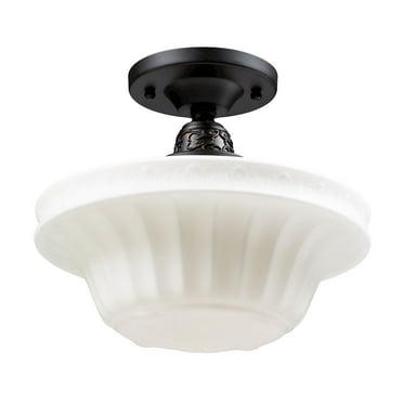 Elk 66221-1 Quinton Parlor 1-Light Semi-Flush, Oiled Bronze