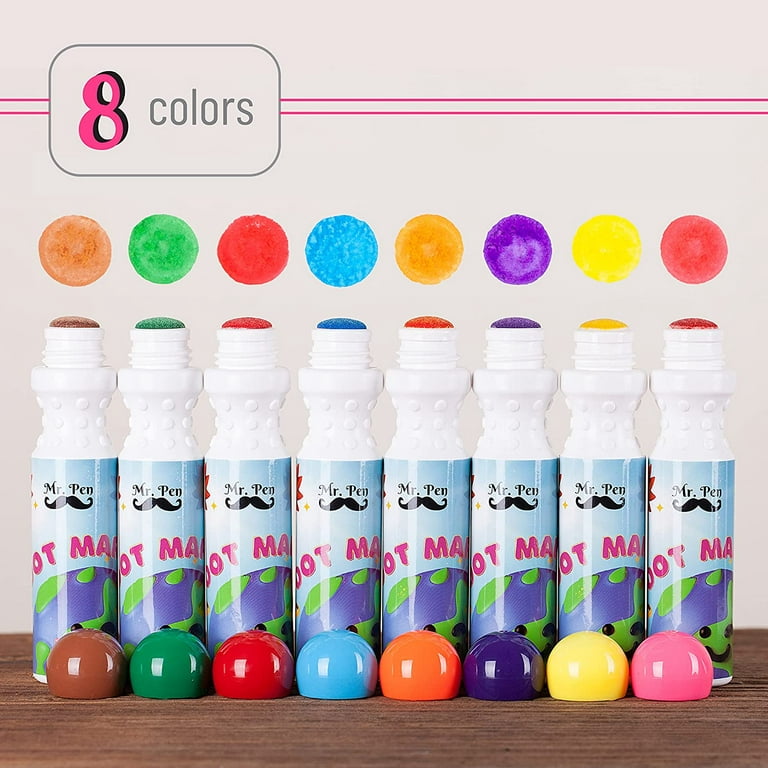 Mr. Pen- Washable Dot Markers, 8 Colors, Dot Markers for Toddlers