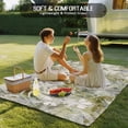 thumbnail image 4 of Tropical Leaf Outdoor Rug for Patio/Deck/Porch, Non-Slip Large Area Rug 6 x 9 Ft, Palm Leaves Plants Vintage Spring Green Indoor Outdoor Rugs Washable Area Rugs, Reversible Camping Rug Carpet Runner, 4 of 8