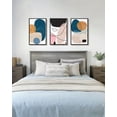 thumbnail image 2 of SHENIFY Large 24x36in3pcs Black Framed Modern Abstract Wall Art Color Blocks Artwork Home Decor for Bedroom Dining Room, 2 of 8