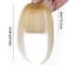 thumbnail image 3 of Flequillo con clip, cabello natural, semitejido a mano, marrón, con patillas, postizos para mujer, flequillo curvo para uso diario., 3 of 4