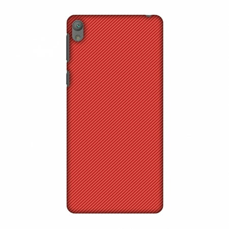 Handcrafted Red Bag - Sony Xperia E5 Case, Premium Handcrafted Printed Designer Hard Snap On Case Back Cover for Sony Xperia E5 - Carbon Fibre Redux Candy Red 15