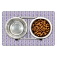 thumbnail image 1 of Floral Pet Mat for Food and Water, Hand Drawn Doodle Flowers and Leaves Composition Colorful Spring Nature Illustration, Non-Slip Rubber Mat for Dogs and Cats, 18" X 12", by Ambesonne, 1 of 2