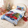 thumbnail image 2 of Manfei Truck Twin Comforter Sets Christmas Bedding Set, Black Gold 2 Pieces 1 Comforter and 1 Pillowcase, Xmas Reversible, 2 of 6