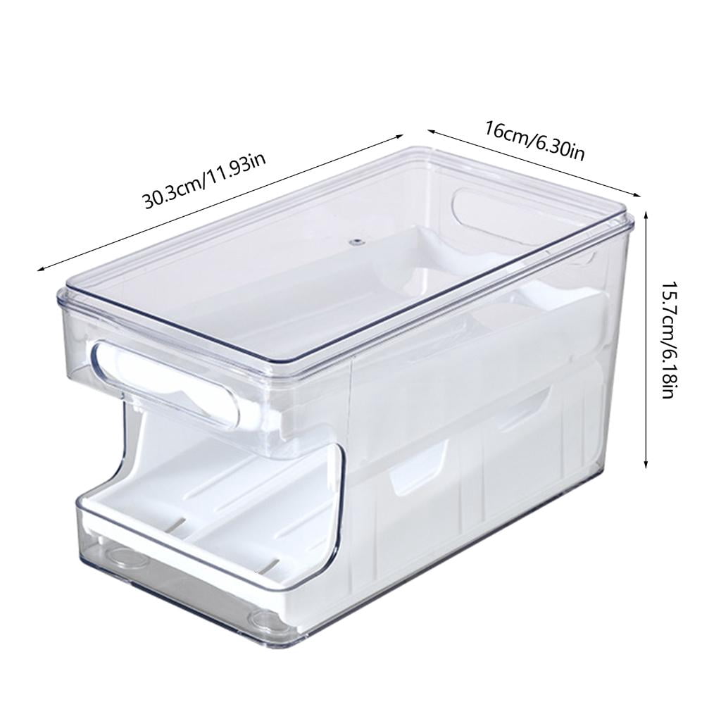 Osdhezcn Practical Plastic Container Space Saving Eggs Tray Automatic Eggs Dispenser