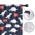 thumbnail image 4 of DarkBlue Cartoon Dinosaurs SpeechBubbles Insulated Teens Curtains Set Of 2, Bedroom Essentials, Toddler Room Decor 52"x84", 4 of 5
