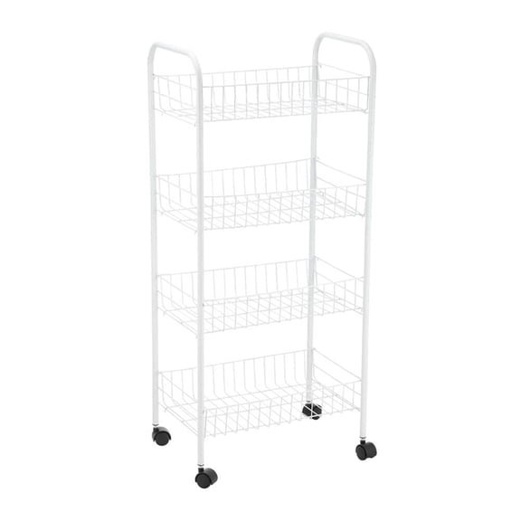 Carro Organizador Mainstays con Ruedas 4 Niveles Blanco