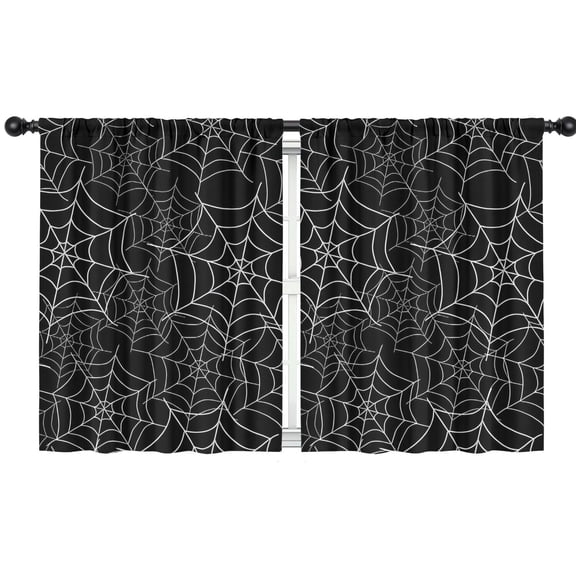Blackout Kids Curtains,Halloween Spider Webs Childrens Insulated Curtains Set Of 2,Bedroom Essentials,Toddler Room Decor 42x54in(106x137cm)