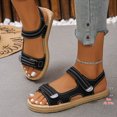 thumbnail image 7 of Rokment Womens Flat Walking Sandals Summer Beach Comfortable Casual Leather Ankle Strap Platform Non Slip Work Shoes for Woman Black Size 9.5, 7 of 7