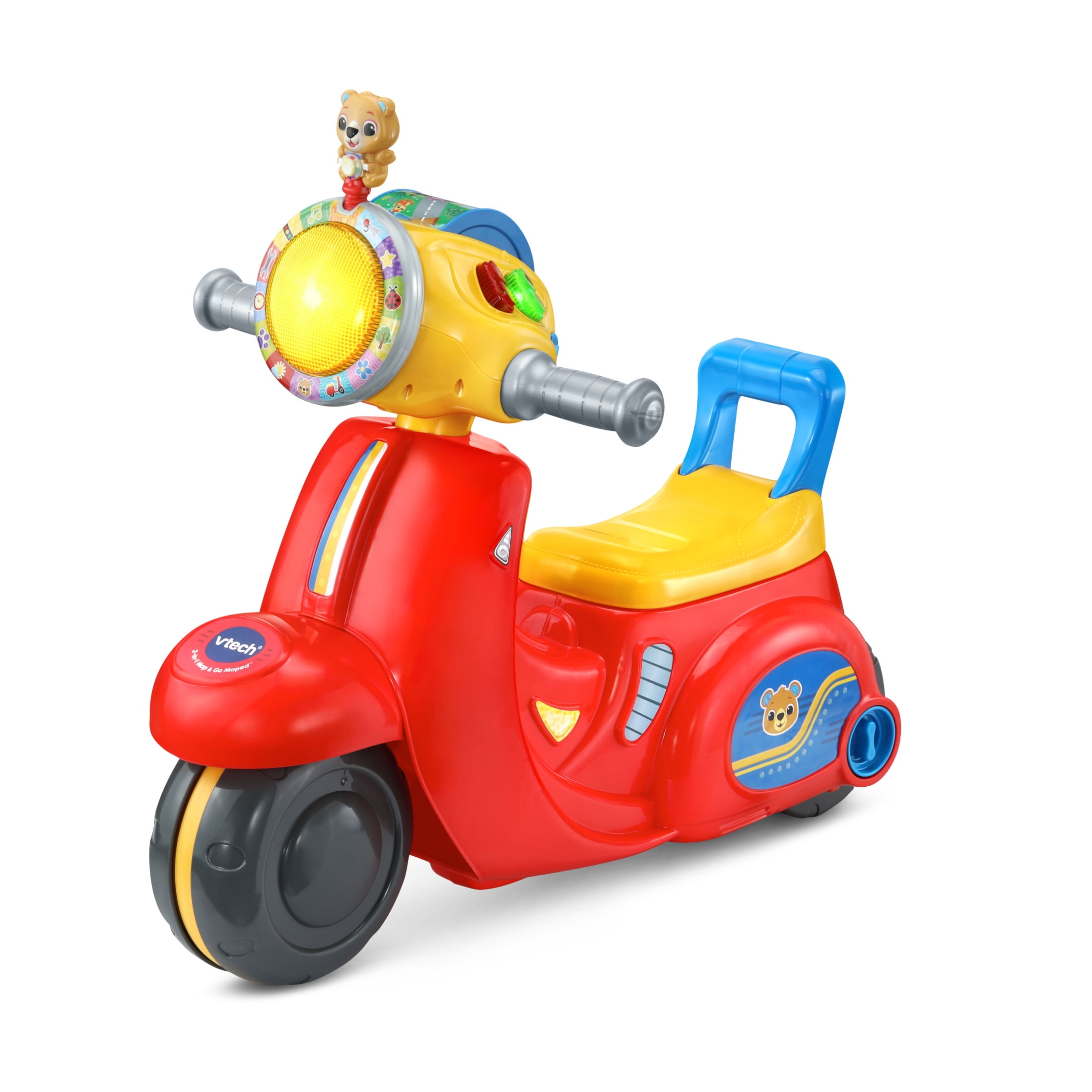 VTech 2-in-1 Map & Go Scooter, Battery Powered Ride-On, Baby and Toddler Toys