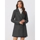 thumbnail image 2 of Abrigos de invierno raglán cruzados con solapa con muesca para mujer Gris Oscuro M, 2 of 6