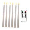 thumbnail image 5 of Velas cónicas parpadeantes sin llama LED 6x11 pulgadas perfecl luz de Control remoto para el hogar amarillo, 5 of 5