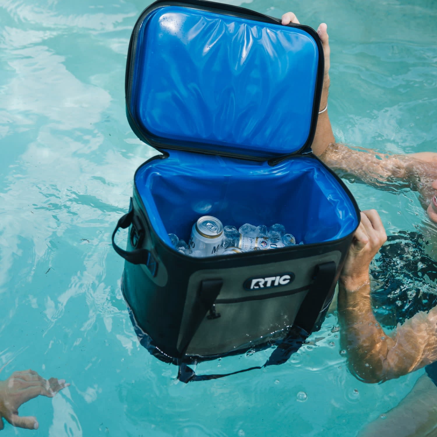 RTIC 50-Can, 36 Qt, Ultra-Tough Soft Cooler, Leakproof, Waterproof, Black