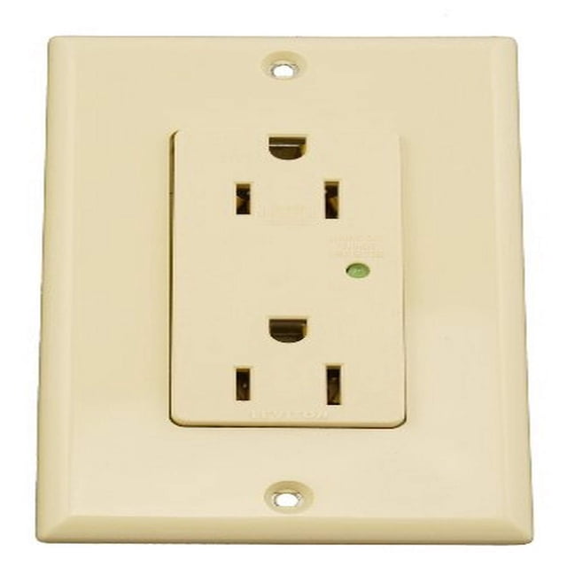 Receptáculo Leviton 5280-I, 15 A, 125 V, Decora Plus con Surge Ivory