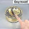 thumbnail image 2 of Grooved Silver Less Metal Ashtray With A Lid For Ettes - Ashtreys For Patio Outdoor Indoor Rativ, 2 of 4