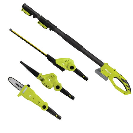 Sun Joe 24V Cordless Lawn Care System (Hedge Trimmer + Pole Saw + Leaf (Best Long Reach Hedge Trimmer)