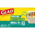 thumbnail image 2 of Glad Certified Compostable Drawstring Bags - Small 10 Litres - Drawstring, 30 Compost Trash Bags -, 2 of 5