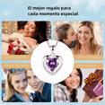thumbnail image 4 of Collar Amatista De Corazón Oro18k + pendientes Y Pulsera, Morado, 4 of 5