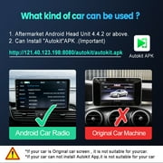 CarlinKit CCPA Wireless CarPlay&Wireless AA for Aftermarket Android Head Unit, Screen Mirroring, Fota Upgrade,for Android 4.4.2 or Above, Black