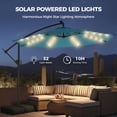 thumbnail image 4 of Patbrela 10ft Offset Patio Umbrellas (Includes Base) Outdoor Cantilever Hanging Umbrella with Infinite Tilt, for Yard, Garden, Beach, Pool & Deck, Light Blue, 4 of 10