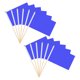 thumbnail image 1 of Uxcell Paquete de 12 Mini Banderas de Madera para Sublimación, Bandera Rectangular Sólida en Color Azul de 5x8 Pulgadas, 1 of 6