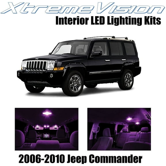 XtremeVision Interior LED for Jeep Commander 2006-2010 6 pcs Pink Interior LED Kit Installation Tool