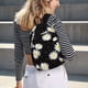 thumbnail image 5 of Disketp Daisies Flowers print Canvas Backpack Lightweight Travel Daypack Student Rucksack Laptop Backpack-, 5 of 5