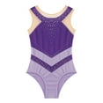 thumbnail image 6 of Doomiva Kids Girls Sleeveless Gymnastics Leotard Tank Ballet Dance Unitard Bodysuit Tumbling Costume A Purple 10, 6 of 7