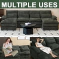 thumbnail image 3 of SOULART 110" Modular Sectional Sofa, Black U Shaped Cloud Couches For Living Room, Cloud Couch Sectional With Double Cushion Sleeper Chaise, 3 of 8