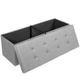 thumbnail image 2 of Costway Otomana en tejido plegable, caja con divisor, banco con capacidad 120 L, reposapiés asiento acolchado banco para zapatos para salón dormitorio pasillo entrada, 2 of 7