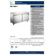 Heavy Duty Commercial 60 One Door Undercounter Refrigerator