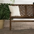 thumbnail image 4 of Walker Edison 48" Patio Wood Loveseat Bench - Dark Brown, 4 of 20