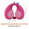 thumbnail image 3 of NFANZIA Chin Supporting Travel Neck Pillow for Kids, Prevent Head from Falling Forward, Comfortably Supports Head, Neck and Chin, Pink, 3 of 9