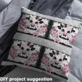 thumbnail image 2 of Castle Fairy Cartoon Cow Fabric by the Yard 2 Yard,Flower Bow Sewing Fabric,Black Pink Home Decor Fabric by the Yard,Ultra Soft Animal Home Decor, 2 of 6